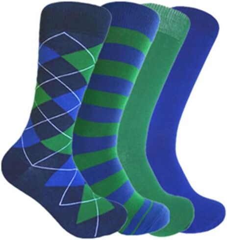 Triple M Plus Men's Mid Calf Green Dress socks,One size fits most men; Sock Size 10-13. in Saudi Arabia
