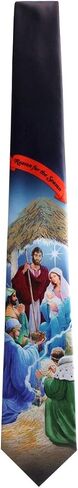 mumusung Nativity Scene Tie Mens Manger Neckties in Kuwait