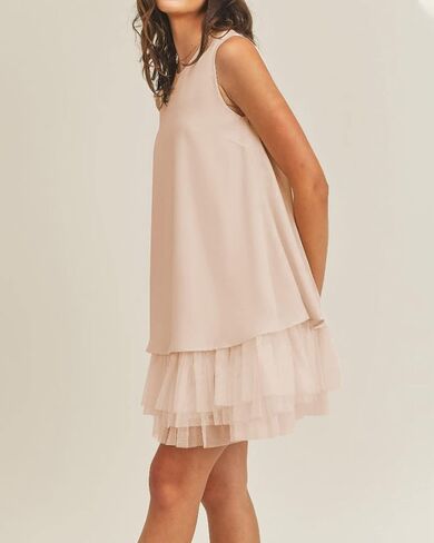 فساتين كوكتيل من LookbookStore للنساء لحفلات الزفاف فستان من التول بدون أكمام فساتين صيفية للمناسبات الخاصة in Kuwait