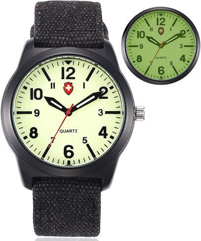 Gosasa Unisex Military Watches Sport Textile Nylon Strap Stylish Men Watch Luminous Fashion Watches Analog Display Quartz Waterproof Casual Wristwatch in Kuwait