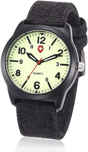 Gosasa Unisex Military Watches Sport Textile Nylon Strap Stylish Men Watch Luminous Fashion Watches Analog Display Quartz Waterproof Casual Wristwatch in Kuwait