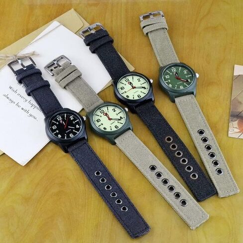 Gosasa Unisex Military Watches Sport Textile Nylon Strap Stylish Men Watch Luminous Fashion Watches Analog Display Quartz Waterproof Casual Wristwatch in Kuwait