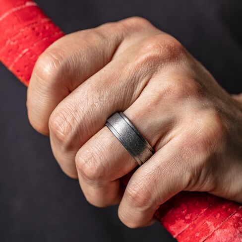 Saco Band Silicone Ring Wedding Band for Men - 8.8mm Width 2.3mm Thick in Kuwait