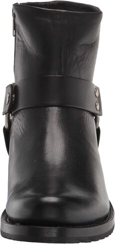 Frye Veronica Harness Short 6" Booties for Women - Leather Upper with Luxurious Leather Lining, Inside Zipper, Snap Harness, and Rubber Lug Outsole in Kuwait