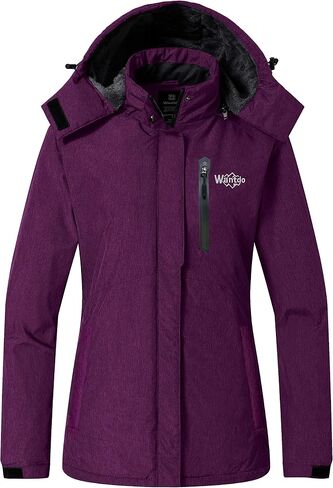 Wantdo Women's Waterproof Ski Jacket Fleece Winter Parka Windproof Snow Coat Water Resistant Raincoat in Saudi Arabia