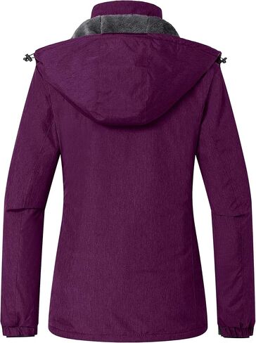 Wantdo Women's Waterproof Ski Jacket Fleece Winter Parka Windproof Snow Coat Water Resistant Raincoat in Saudi Arabia