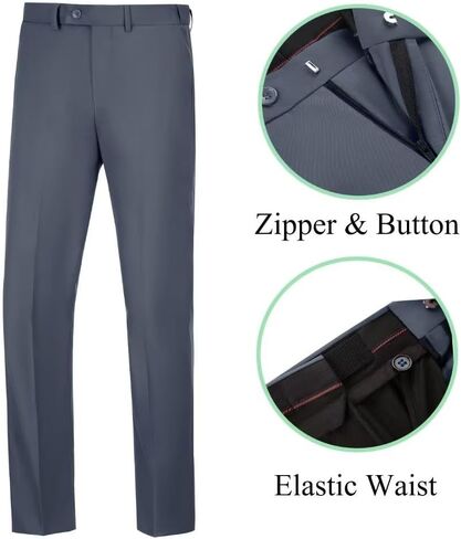 Mens Suit Slim Fit Suits for Men 2 Pieces Tuxedo Vest Pants Set Wedding Prom Waistcoat & Trousers in Kuwait