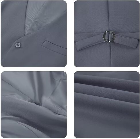 Mens Suit Slim Fit Suits for Men 2 Pieces Tuxedo Vest Pants Set Wedding Prom Waistcoat & Trousers in Kuwait