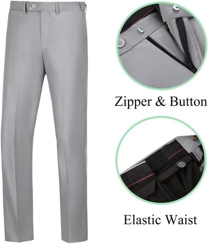 Mens Suit Slim Fit Suits for Men 2 Pieces Tuxedo Vest Pants Set Wedding Prom Waistcoat & Trousers in Kuwait