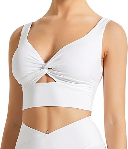 حمالة صدر رياضية مبطنة للنساء من DaysU مع عقدة متقاطعة أمامية، أكواب قابلة للإزالة ملابس رياضية لصالة الألعاب الرياضية والجري والتمارين واليوجا in Kuwait