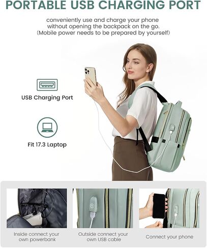 LOVEVOOK Laptop Backpack for Women, Slim Business Laptops Bag with Separate Computer Compartment Stylish Daypack for College Work Travel, Fits 15.6" Laptop in Saudi Arabia