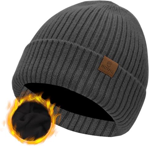 ZTL Merino Wool Beanie Hats for Men Women, Thick Warm Fleece Lined Knit Winter Hat Cuffed Beanie Stocking Hats Ski Skull Cap in Saudi Arabia