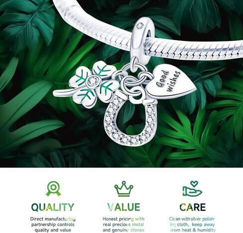 NUJIFFY 925 الفضة الاسترليني سحر حبة للأساور والقلائد، البرسيم عباد الشمس النحل قلادة العسل، شريط موبيوس على شكل حرف U سحر الخرزة الخنفساء، بارد هدايا التخرج مجوهرات للنساء الفتيات in Kuwait