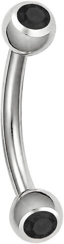 Forbidden Body Jewelry 16G Daith Earrings Surgical Steel Rook Eyebrow Earring Double Gem CZ Barbell Piercing Jewelry for Women Men in Kuwait