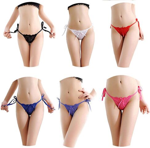 Female Easy Off Underwear Transparent Lace G-Strings Adjustable G-Strings Panties Briefs in Kuwait