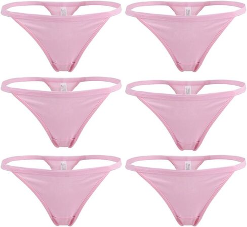 YOYI FASHION سراويل داخلية نسائية قطنية منخفضة الارتفاع ناعمة قابلة للتنفس على شكل حرف T من الخلف على شكل حرف G عبوات متعددة in Kuwait