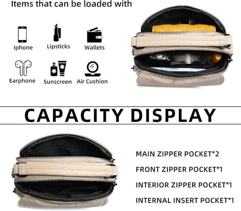 Crossbody Bags for Women Small Leather Purses for Ladies Shoulder Bag with Detachable Straps in Kuwait