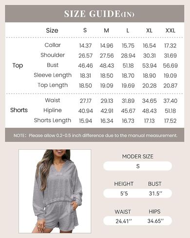 WICIWI Women's 2 Piece Outfits Cotton Tracksuit Long Sleeve Top Shorts Sets With Pocket Lounge Wear Fall Sweatsuits 2023 in Saudi Arabia