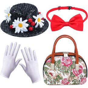 Yewong Girl's English Nanny Costume Accessories Women's Book Character Costume for Halloween World Book Day in Saudi Arabia