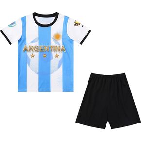 Argentina Champions No.10 Sports Soccer Football Boys Kids Youth Jersey Shirt Kit Set in Kuwait