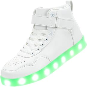 APTESOL Unisex LED Shoes High Top Light Up Sneakers for Women Men