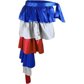 تنورة Victray الرابع من يوليو للنساء تنورة الرقص ذات الطبقات لمهرجان عيد الاستقلال زي الحفلات (أحمر أزرق أبيض) in Kuwait