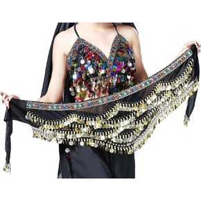 Nimiman Belly Dance Hip Scarves for Women Dancing 328 Coin Belts