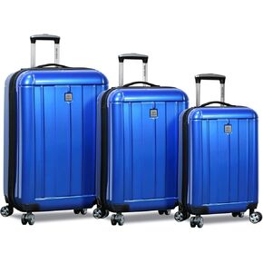 World Traveler Contour 3-Piece Hardside Spinner Luggage Set with TSA Lock, Apple Green, One Size in Saudi Arabia