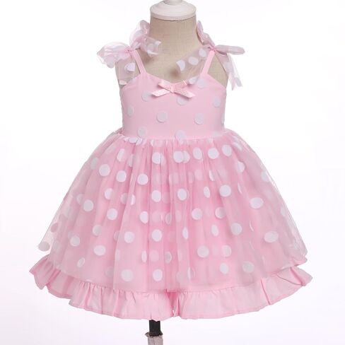 IDOPIP Baby Girls Tutu Dress Halloween Princess Birthday Party Dresses Toddler Pageant Bowknot Sundress with Headband Outfit in Saudi Arabia