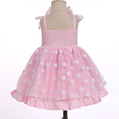 IDOPIP Baby Girls Tutu Dress Halloween Princess Birthday Party Dresses Toddler Pageant Bowknot Sundress with Headband Outfit in Saudi Arabia