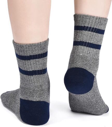 NinetoFiveLife Pack of 6 Women's Cotton Crew Socks Athletic Socks Outdoor Hiking Socks for Women Soft and Comfortable, Rose Red, Wine Red, Crimson, Purple, Blue, Dark Blue, 6 Petite in Kuwait