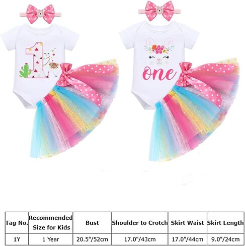 IDOPIP Llama 1st Birthday Outfit Baby Girl Alpaca Cactus Romper Tutu Skirt Headband for Mexican Fiesta Party Cake Smash Dress in Saudi Arabia