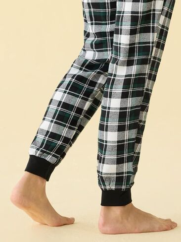 Latuza Women's Cotton Flannel Plaid Pajama Jogger Pants in Saudi Arabia