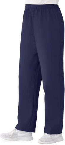 Medline AngelStat Women's Modern-Fit No-Pocket Elastic-Waistband Scrub Pants, Navy, Size 3XL, Regular Inseam in Saudi Arabia