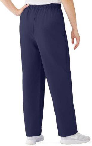 Medline AngelStat Women's Modern-Fit No-Pocket Elastic-Waistband Scrub Pants, Navy, Size 3XL, Regular Inseam in Saudi Arabia