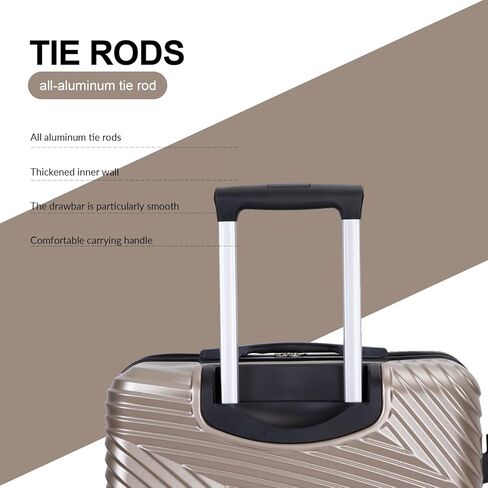 Luggage Sets 3 Piece, Hardside PC ABS Suitcase Set with Spinner Wheels, Lightweight Travel Carry-on and Checked Luggage, Blue, 3-Piece Set(20/24/28) in Kuwait