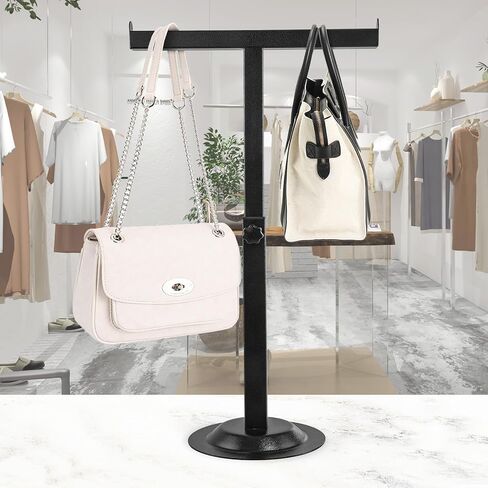 Fumingpal Handbag Display Stand, T-Bar Display Stand with Adjustable Height, Purse Display Stand, Countertop Display Stand for Jewelry/Scarf/Handbag in Kuwait
