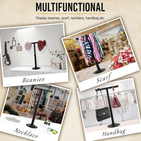 Fumingpal Handbag Display Stand, T-Bar Display Stand with Adjustable Height, Purse Display Stand, Countertop Display Stand for Jewelry/Scarf/Handbag in Kuwait