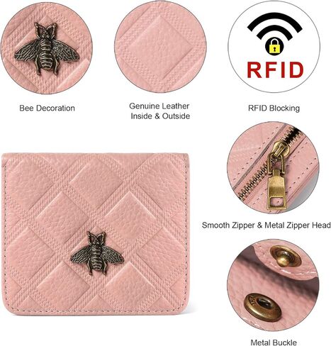 Repterbo Womens Wallet RFID Blocking Small Compact Bifold Genuine Leather Pocket Wallet Mini Wallets for Women Ladies Purse in Saudi Arabia