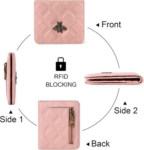 Repterbo Womens Wallet RFID Blocking Small Compact Bifold Genuine Leather Pocket Wallet Mini Wallets for Women Ladies Purse in Saudi Arabia