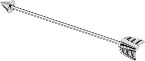 Surgical Steel 16g barbell industrial Casted arrow Piercing Jewelry Cartilage Earring Scaffold Ear 4mm Cone More Choices in Saudi Arabia