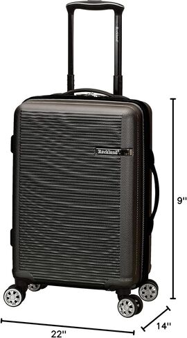 Rockland Skyline Hardside Spinner Wheel Luggage, Blue, 3-Piece Set (20/24/28) in Saudi Arabia