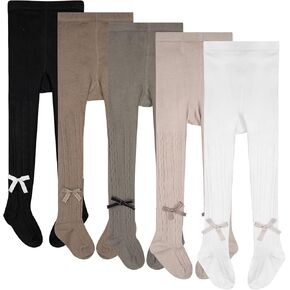 5 قطع من السراويل الضيقة للفتيات الصغيرات مع فيونكة من القطن الصلب الكلاسيكي المرن اللطيف للأطفال in Kuwait