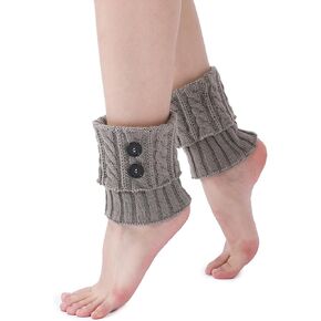 Ralleyfun Women Boot Socks Knit Boot Cuffs Short Crochet Leg Warmer Mitten Knit Leg Warmers in Kuwait