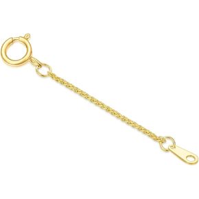 DUGISOWE 14K الذهب 0.5 "/1"/1.5 "/2"/3" سلسلة تمديد سوار قلادة، تمديد قلادة الذهب 14K، موسع سلسلة ذهبية متينة قابلة للإزالة، سلسلة تمديد ذهبية لقلادة خلخال