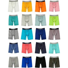 TINFL 8-16 Years Big Boys 100% Cotton Long-Leg Boxer Briefs 3 Pack Wide Band Underwear Set