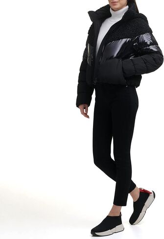 DKNY Women's Mix Media Puffer Jacket in Saudi Arabia