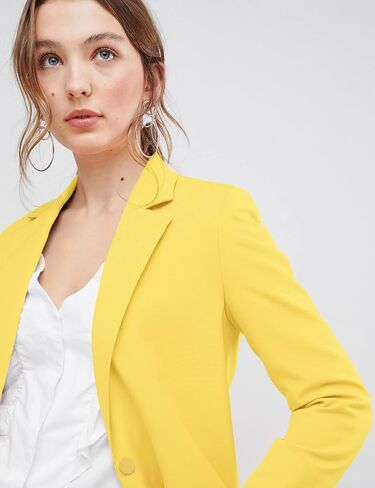 سترات EXTRO&VERT Boyfriend Blazer للسيدات بجيوب جانبية بزر واحد وسترة مناسبة للعمل غير الرسمي in Kuwait