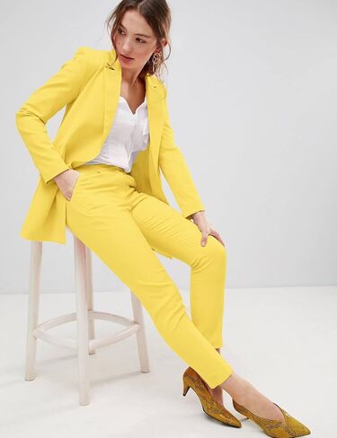 سترات EXTRO&VERT Boyfriend Blazer للسيدات بجيوب جانبية بزر واحد وسترة مناسبة للعمل غير الرسمي in Kuwait