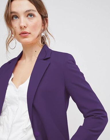 سترات EXTRO&VERT Boyfriend Blazer للسيدات بجيوب جانبية بزر واحد وسترة مناسبة للعمل غير الرسمي in Kuwait